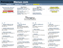 Tablet Screenshot of pensacolamenus.com